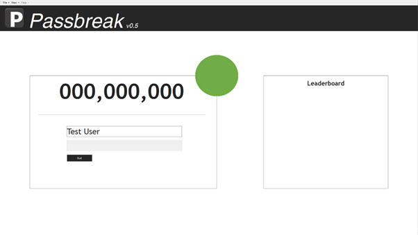 Passbreak Main Screen